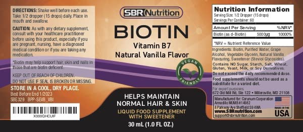 SBR Nutrition gota en primer plano mostrando textura líquida