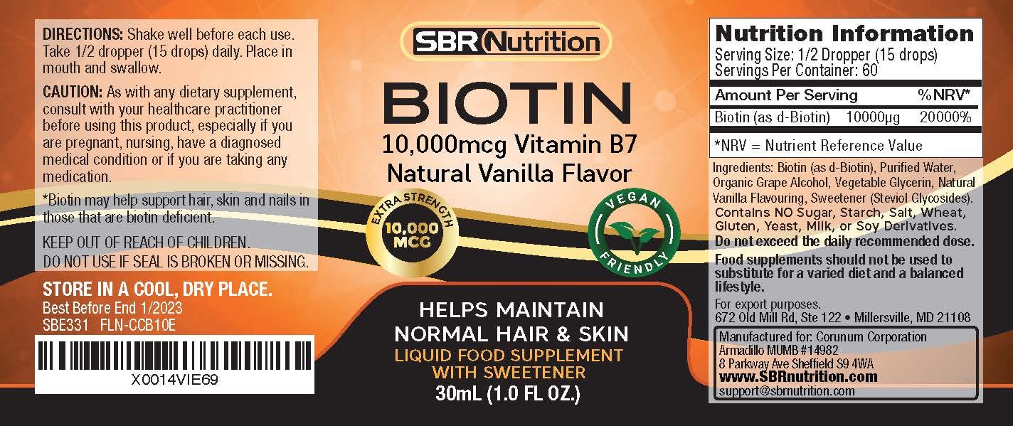 SBR Nutrition detalle de etiqueta con concentración y beneficios, confianza del fabricante