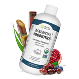 SCD Probiotics vista frontal de la botella mostrando tamaño y diseño beneficioso