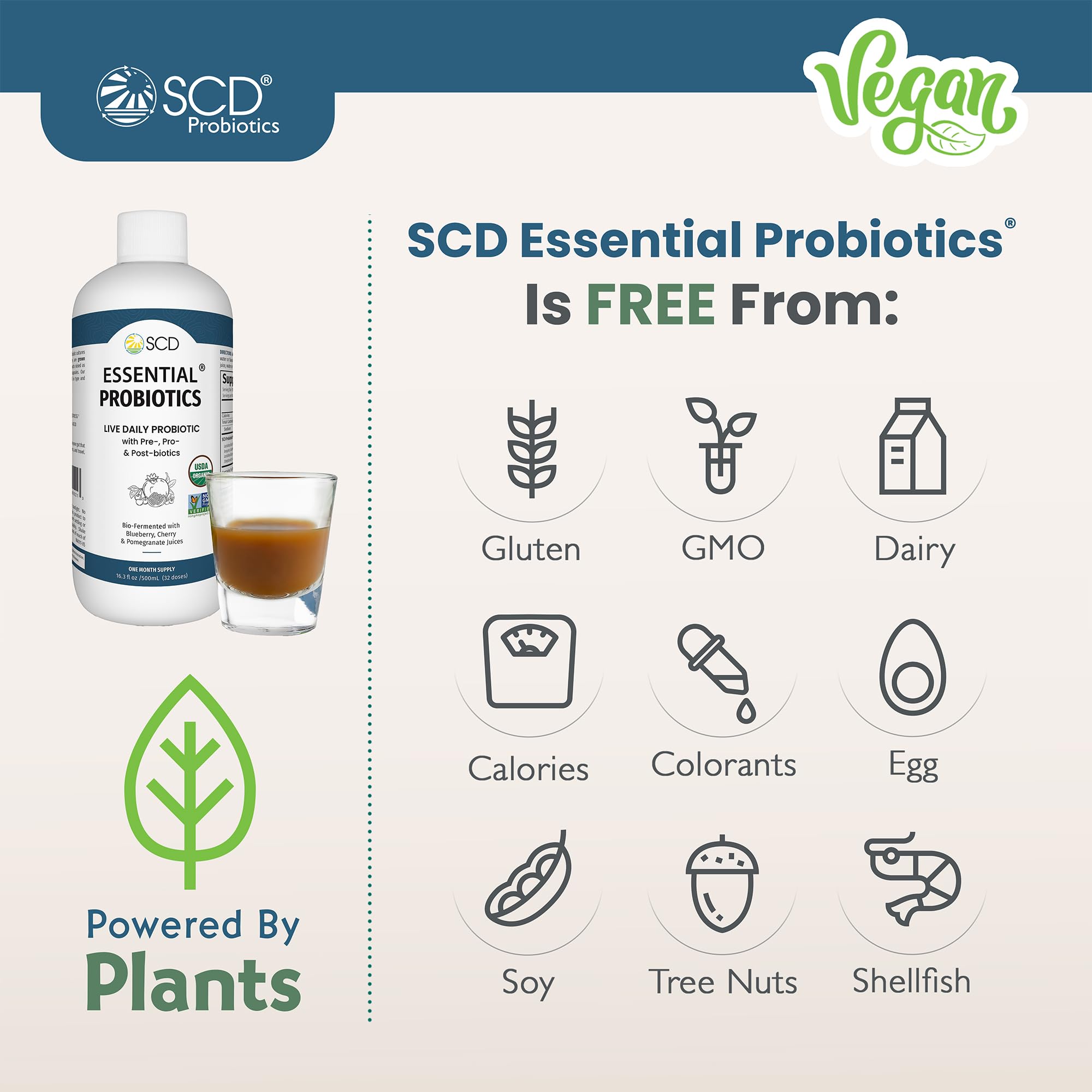 SCD Probiotics ingredientes fermentados en detalle que evidencian procedencia