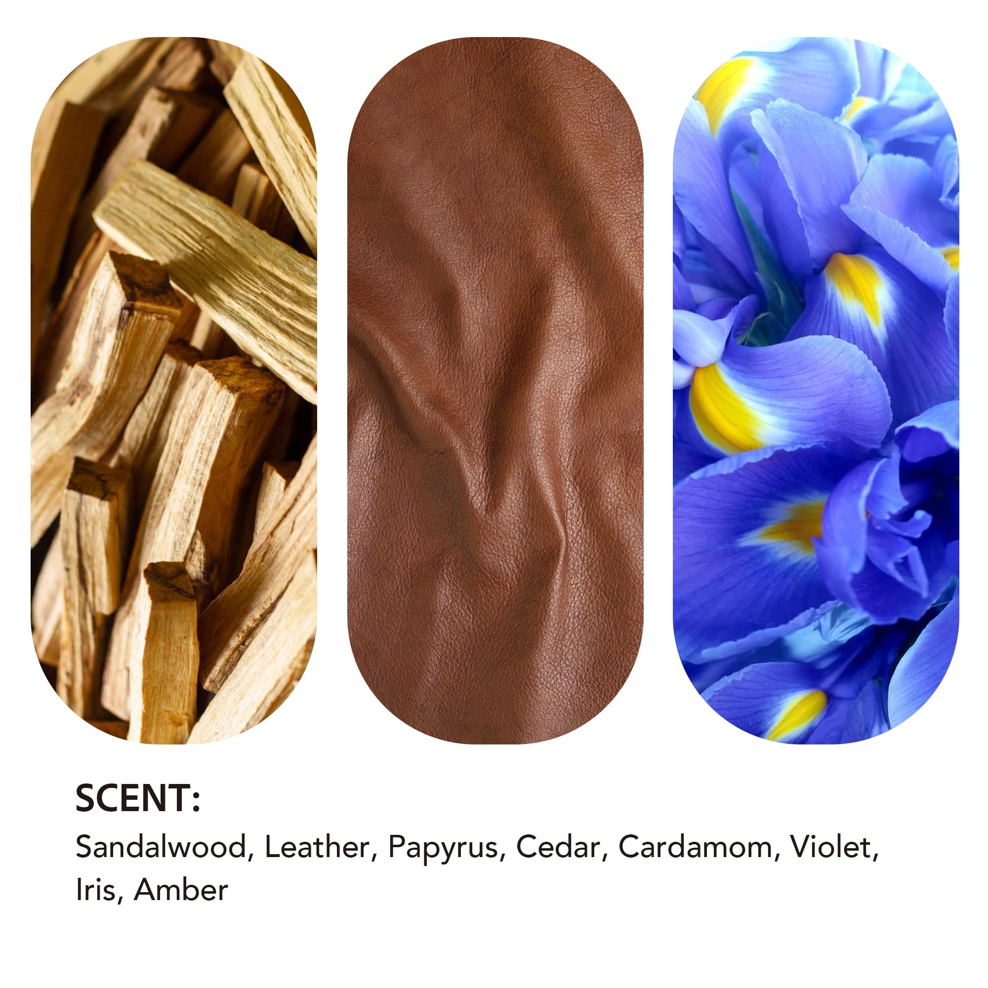 Scent Collection close-up textura aceite sándalo muestra concentración