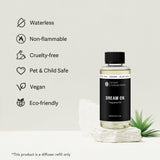 scent collection botella 200 ml junto a una mano para referencia de tamaño
