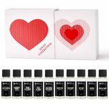 scent collection vista frontal del estuche con diez frascos, ideal para regalar