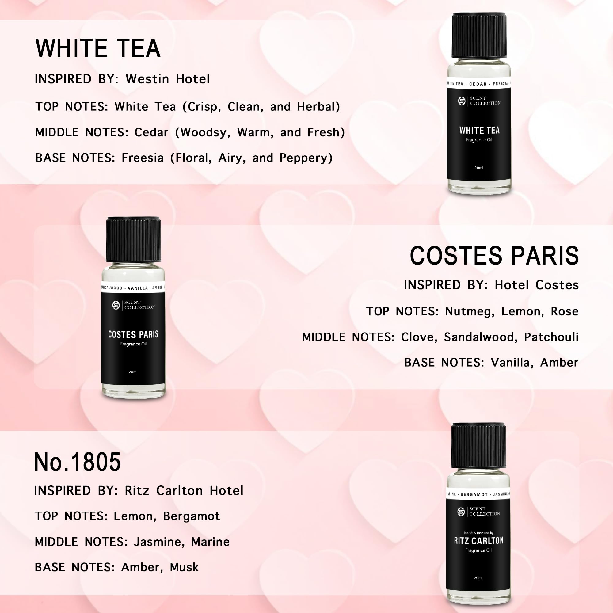 scent collection frasco junto a toallas en escenario tipo spa transmitiendo lujo