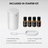 ScentBots panel de controles y temporizador, ajuste sencillo de intensidad y tiempo