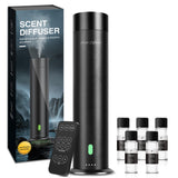 ScentDinbor difusor frontal negro mostrando diseño elegante y beneficio estético