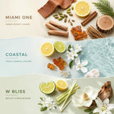 Scentia tres botellas de 20 ml alineadas para visualizar variedad y tamaño