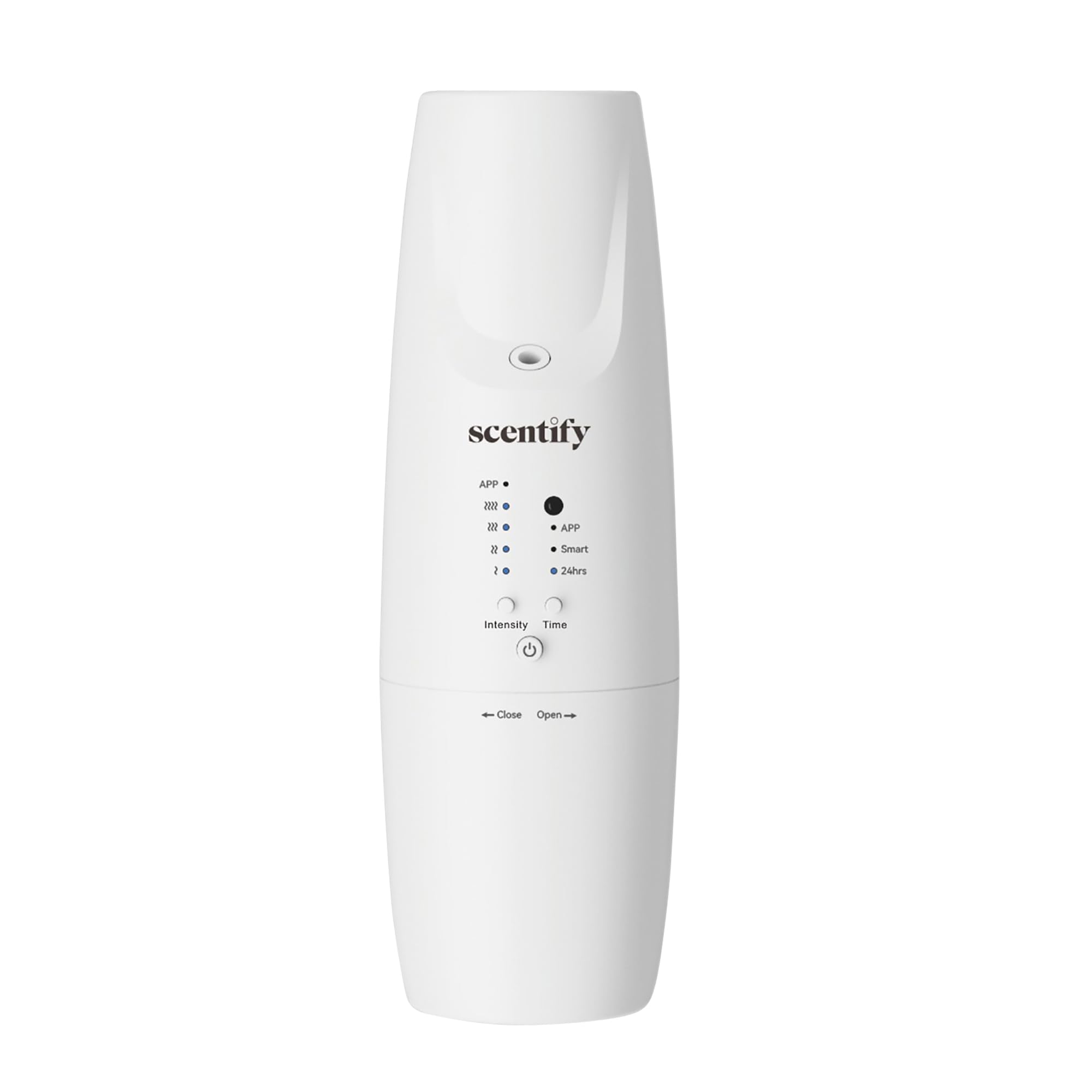 Scentify difusor enchufable V2 vista frontal elegante y compacto, mejora el ambiente