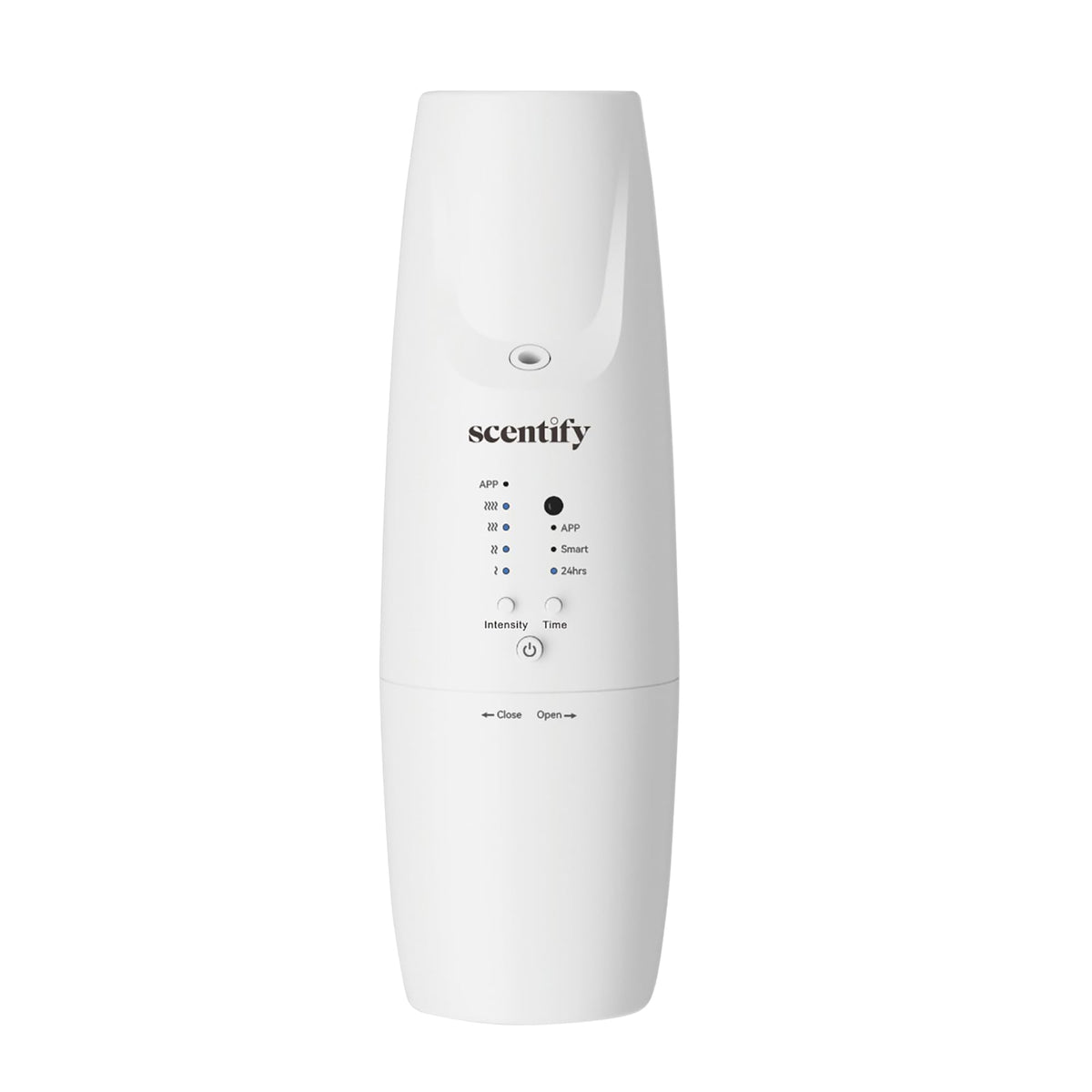 Scentify difusor enchufable V2 vista frontal elegante y compacto, mejora el ambiente