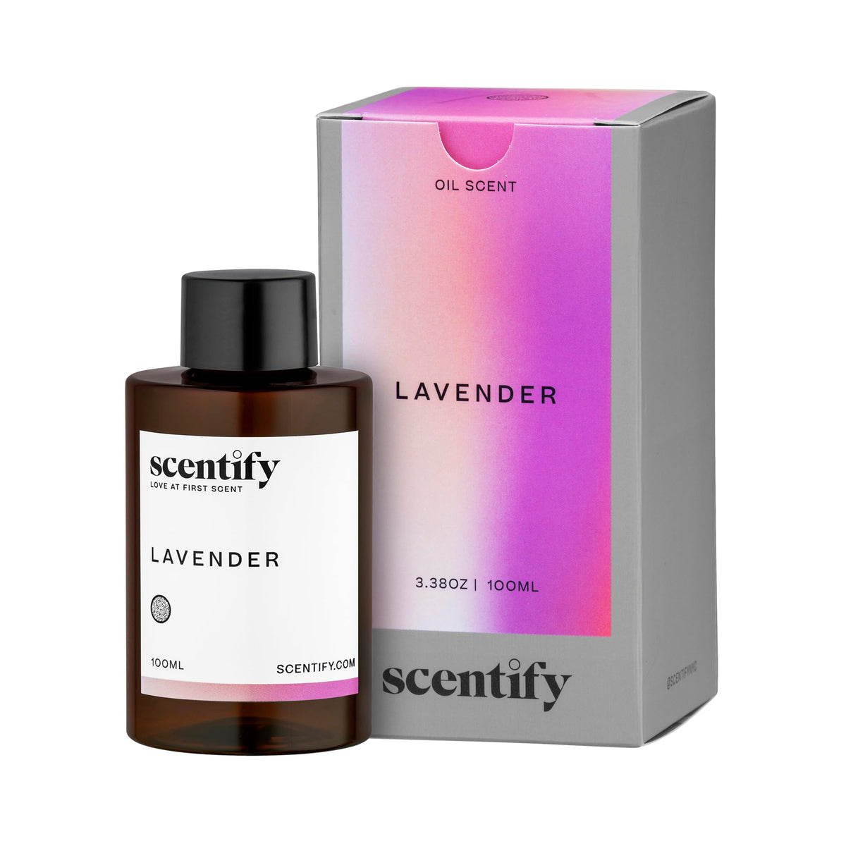 Scentify frasco ámbar frente elegante para recarga y regalo