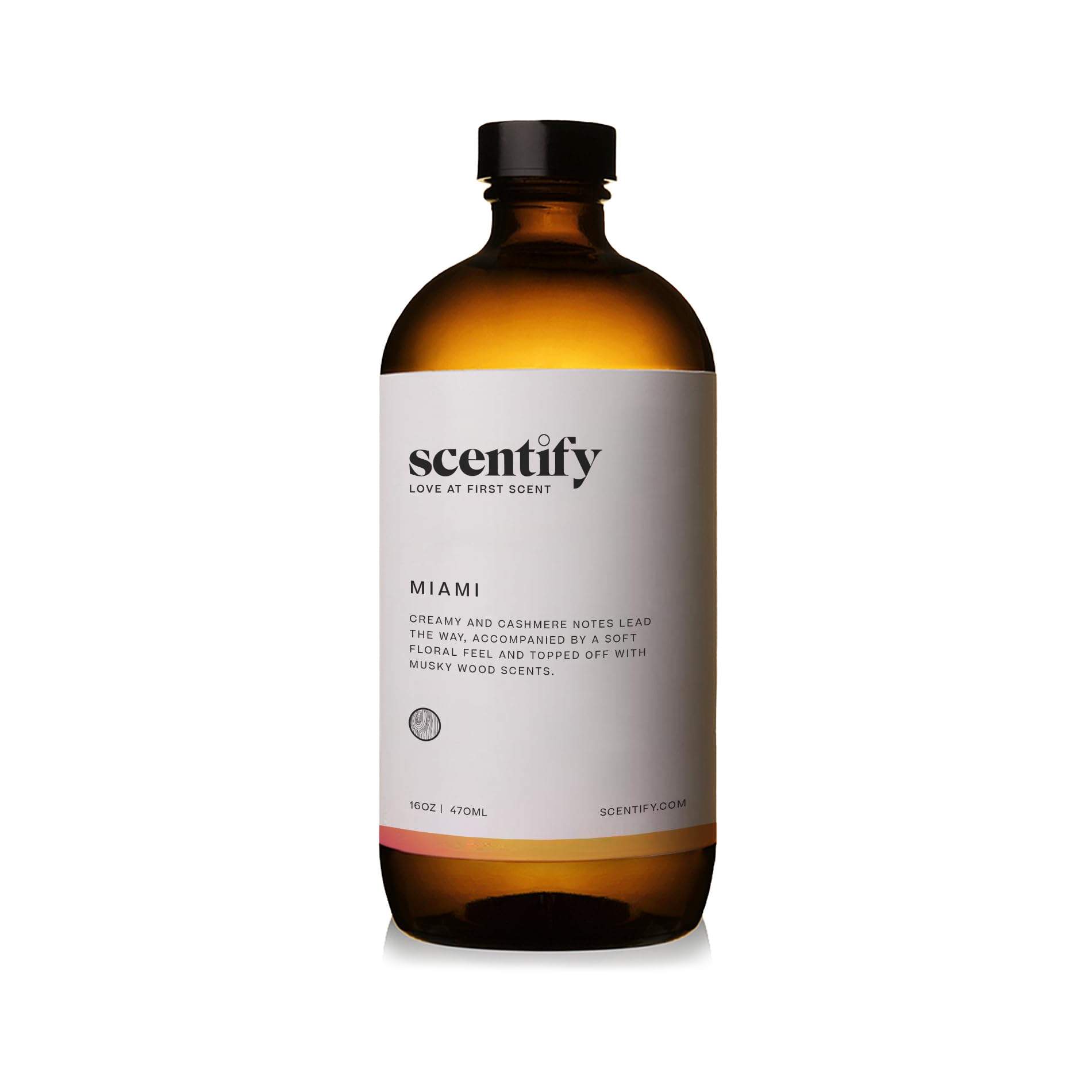 Scentify primer plano aceite MIAMI textura cremosa que sugiere suavidad relajante