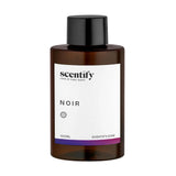 Scentify etiqueta detallada con aroma Noir y lista de notas para identificar beneficios