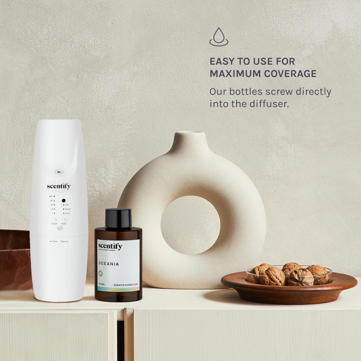 Scentify ambiente sala tipo spa aromatizada con Oceania para relajación