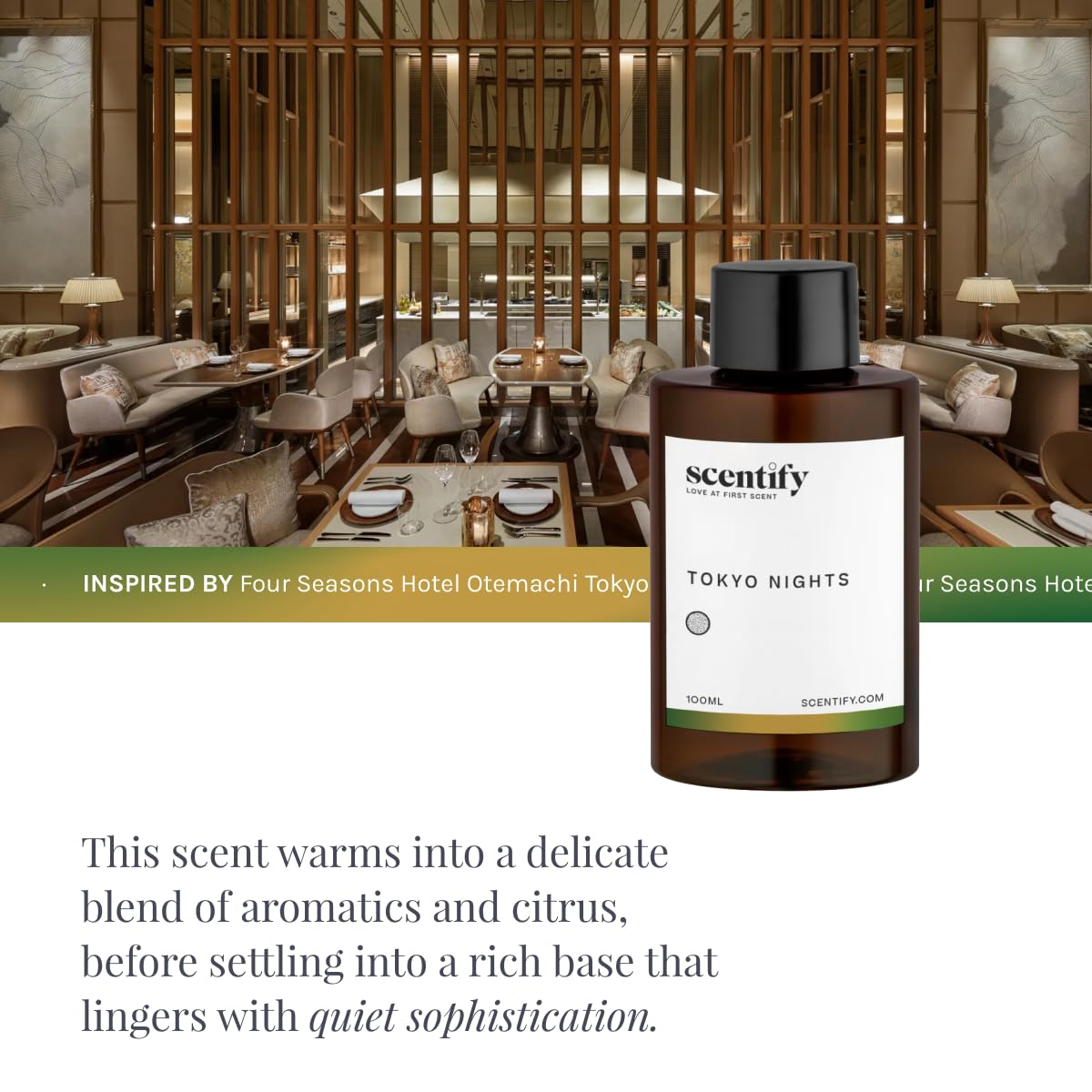 Scentify aceite en difusor eléctrico creando ambiente relajante en casa