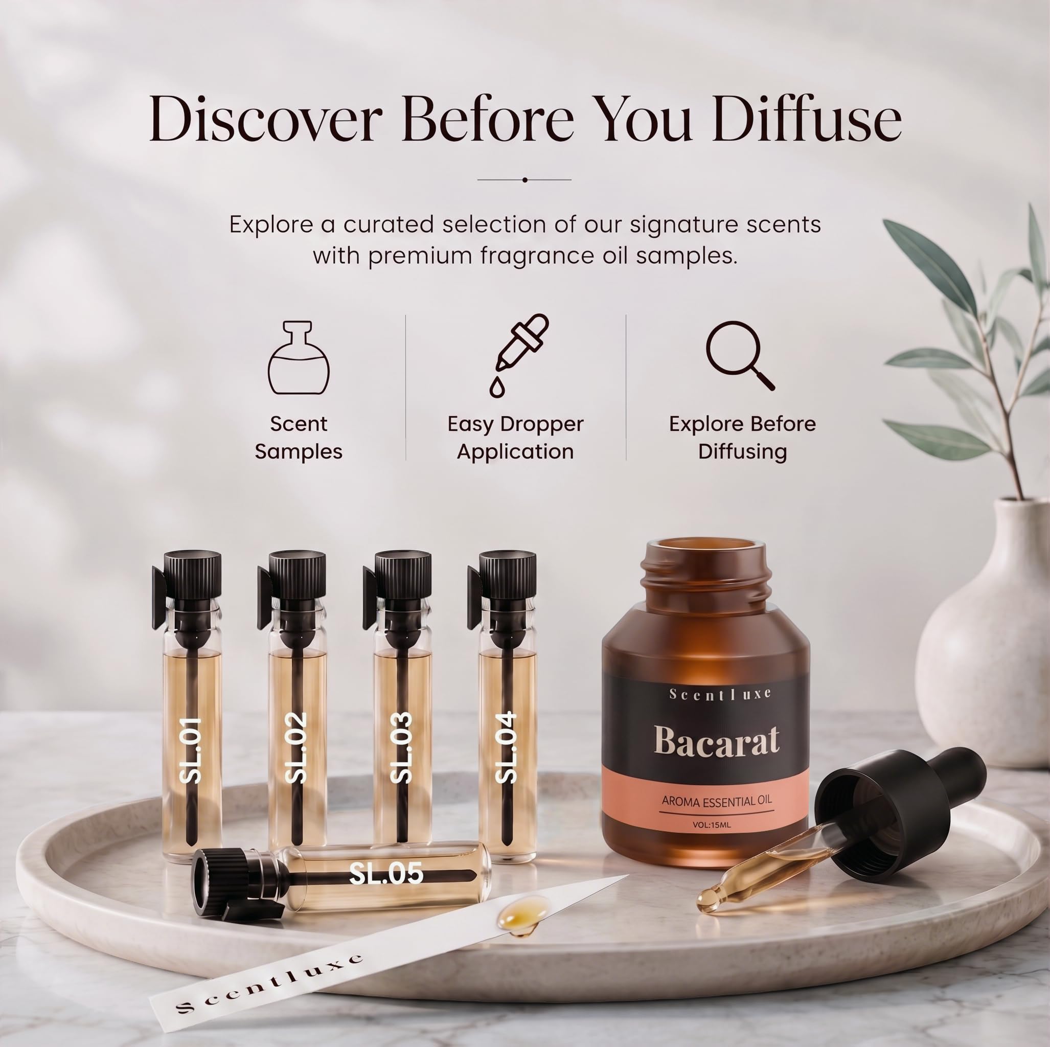 Scentluxe aceite difundido en ultrasonido mejora ambiente hogar