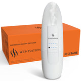 SCENTSATION vista frontal difusor blanco elegante y discreto mejora estética