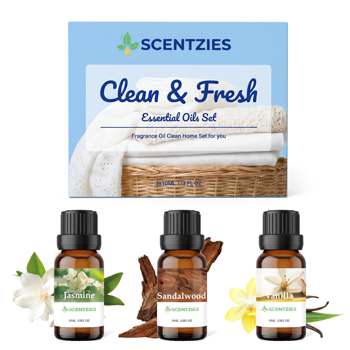 SCENTZIES caja del conjunto que muestra presentación elegante y práctico regalo