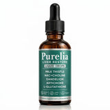 SCEZROB envase frontal Purelia Liver Restore Drops mostrando presentación líquida y beneficio de apoyo hepático