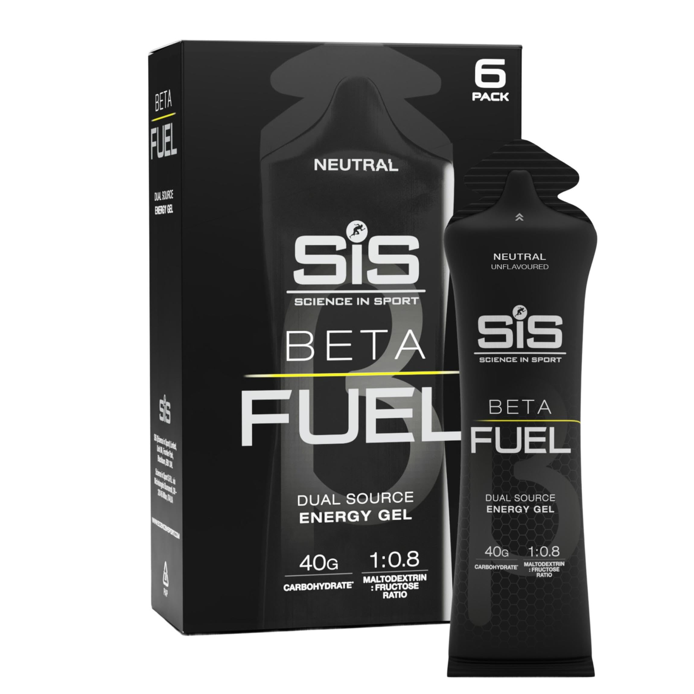 Science in Sport gel vista frontal mostrando envase portátil y fácil apertura