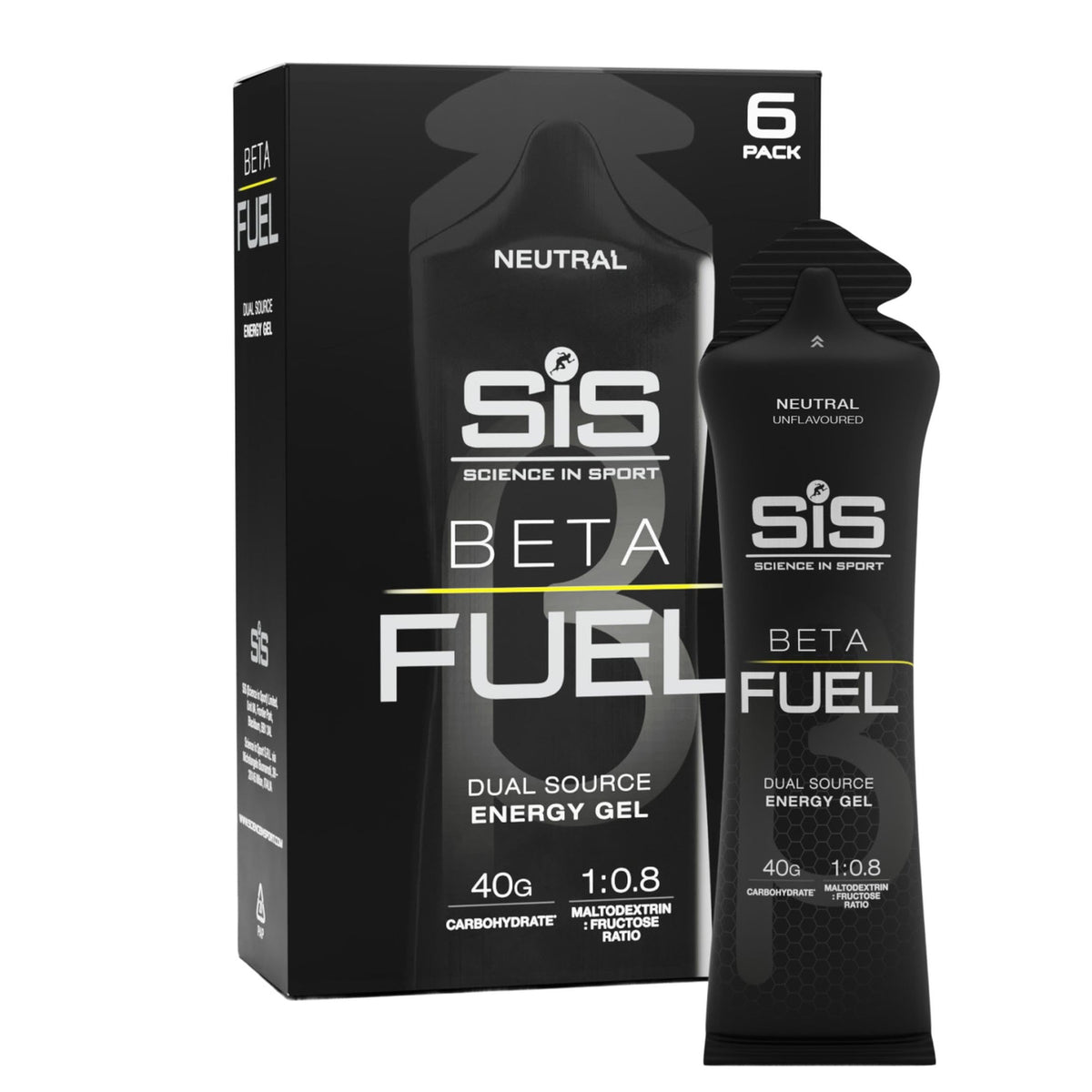 Science in Sport gel vista frontal mostrando envase portátil y fácil apertura