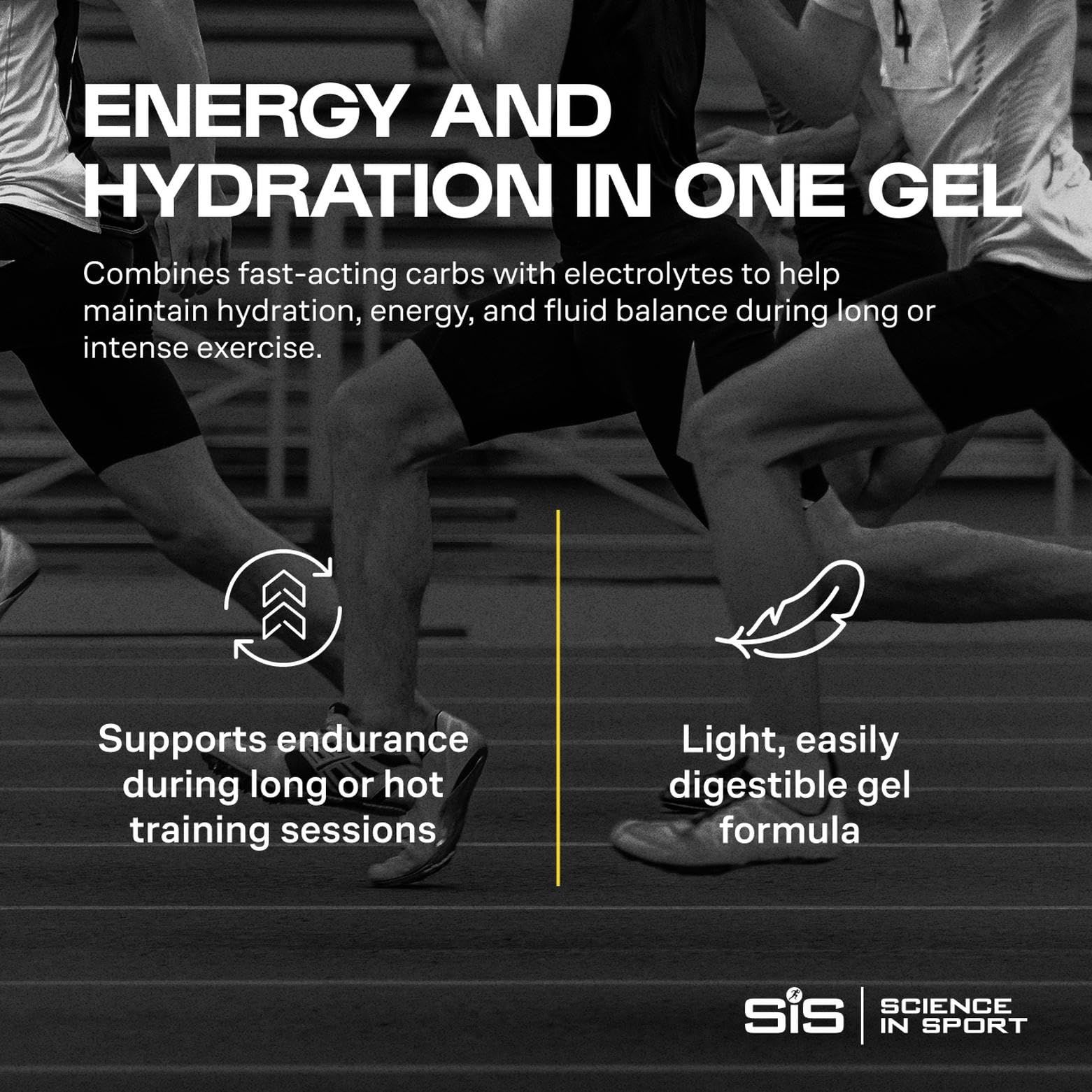Science in Sport primera plana de la etiqueta con datos de carbohidratos y electrolitos