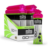 Science in Sport frontal del envase del gel frambuesa, práctico y energético