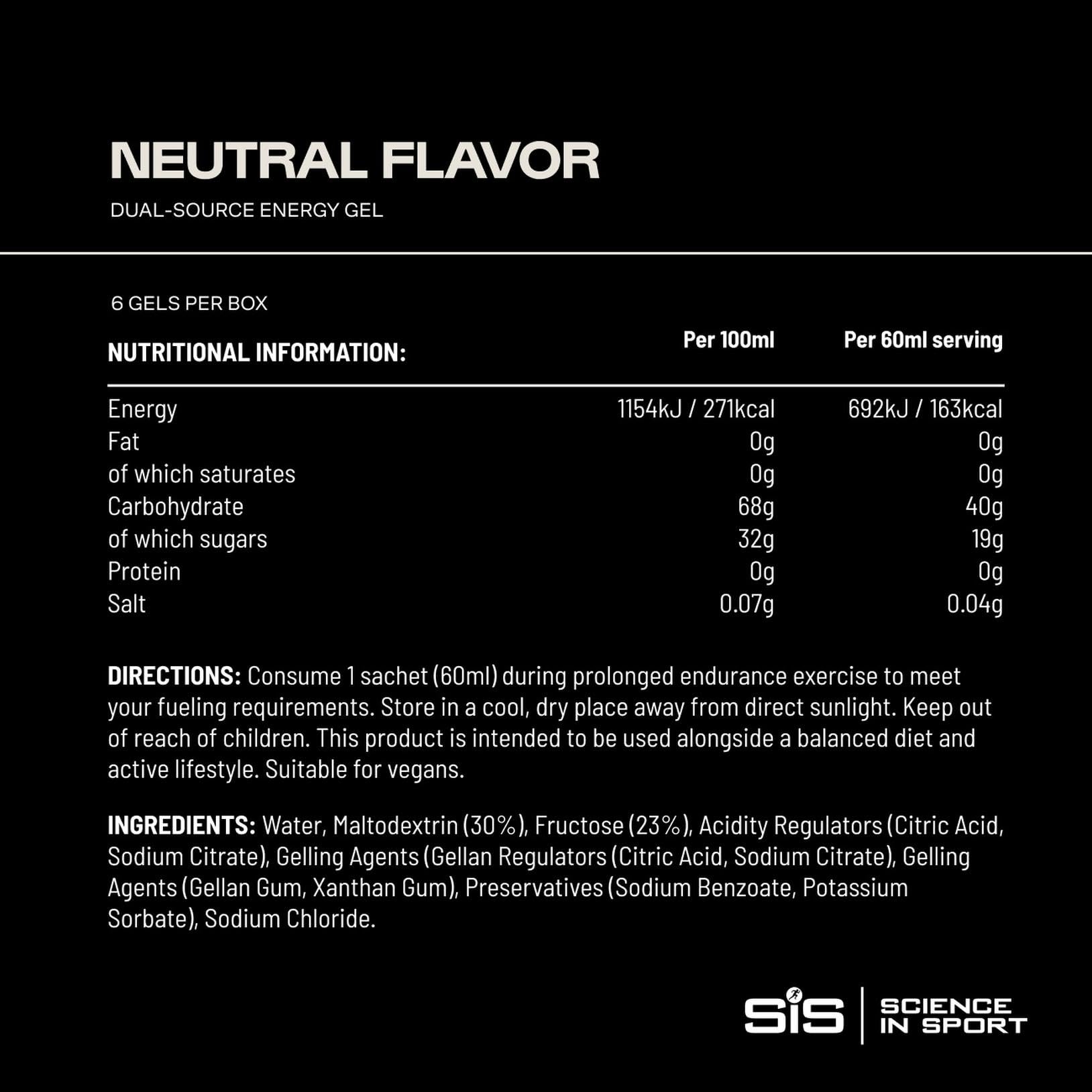 Science in Sport gel abierto con contenido listo para consumir y energía inmediata
