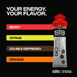 Science in Sport etiqueta nutricional con carbohidratos y cafeína claros