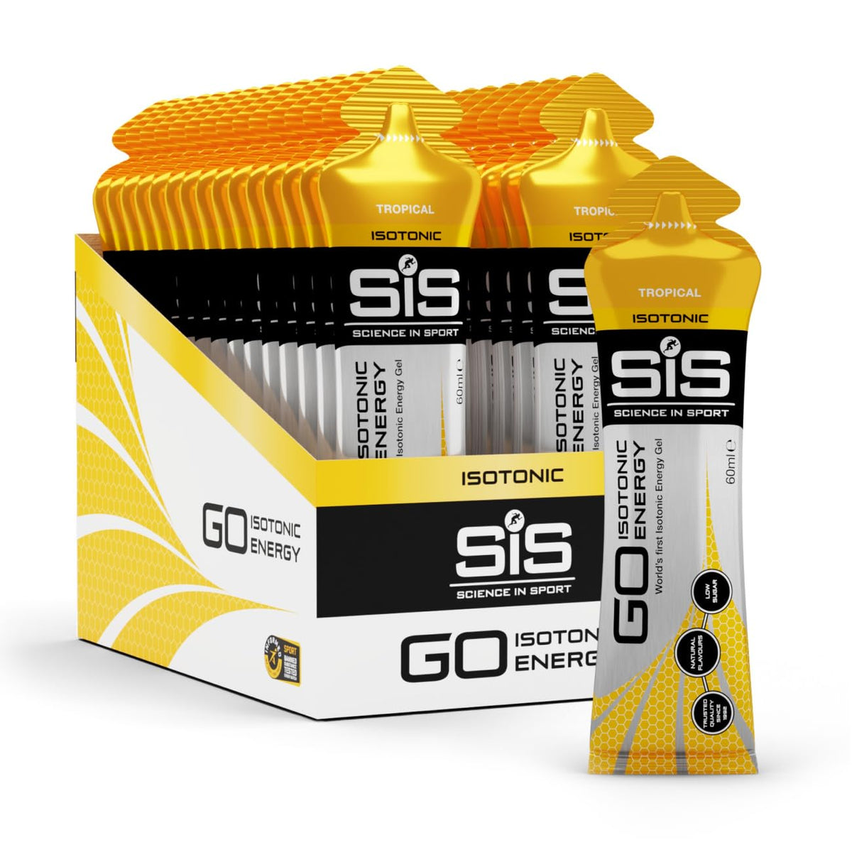 Science in Sport gel isotónico frontal, visual claro y práctico