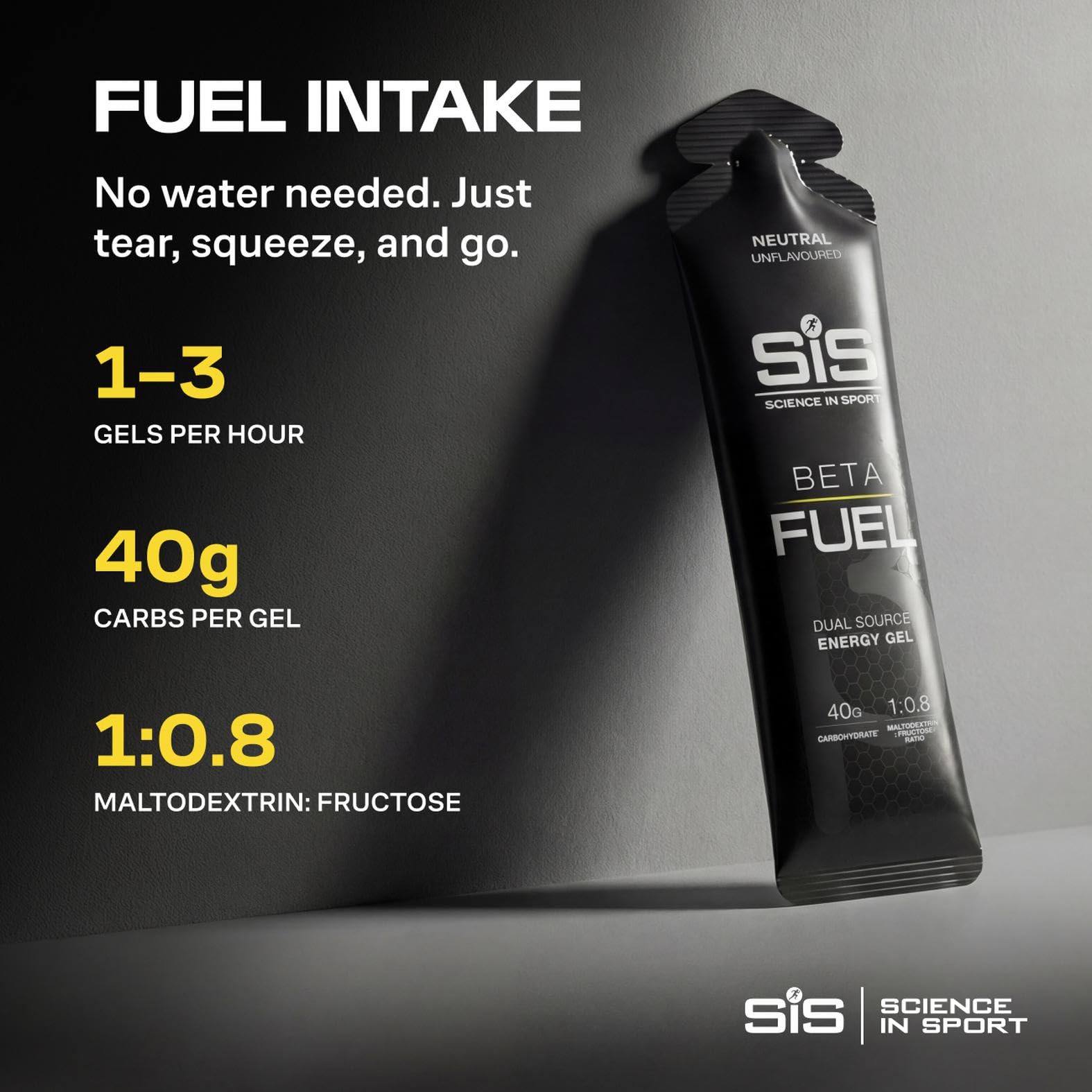 Science in Sport gel en mano durante carrera aporta combustible práctico al atleta
