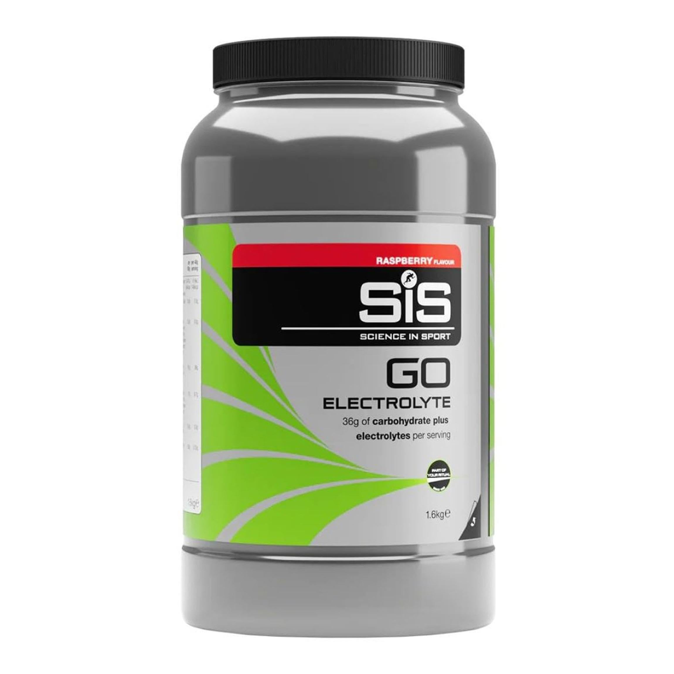 Science in Sport envase frontal que muestra sabor frambuesa y ventaja de reposición