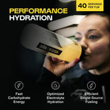 Polvo GO Electrolyte de Science in Sport en primer plano, muestra textura mezcla fácil