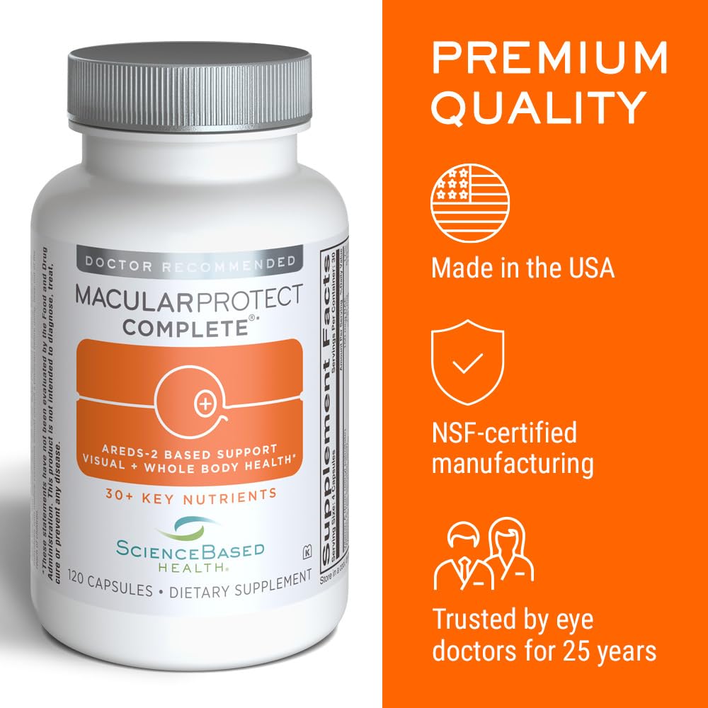 ScienceBased Health frasco junto a una regla para comparar tamaño y contenido 120 ct