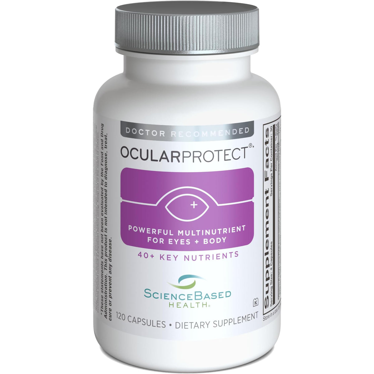 ScienceBased Health OcularProtect vista frontal con foco en fórmula completa