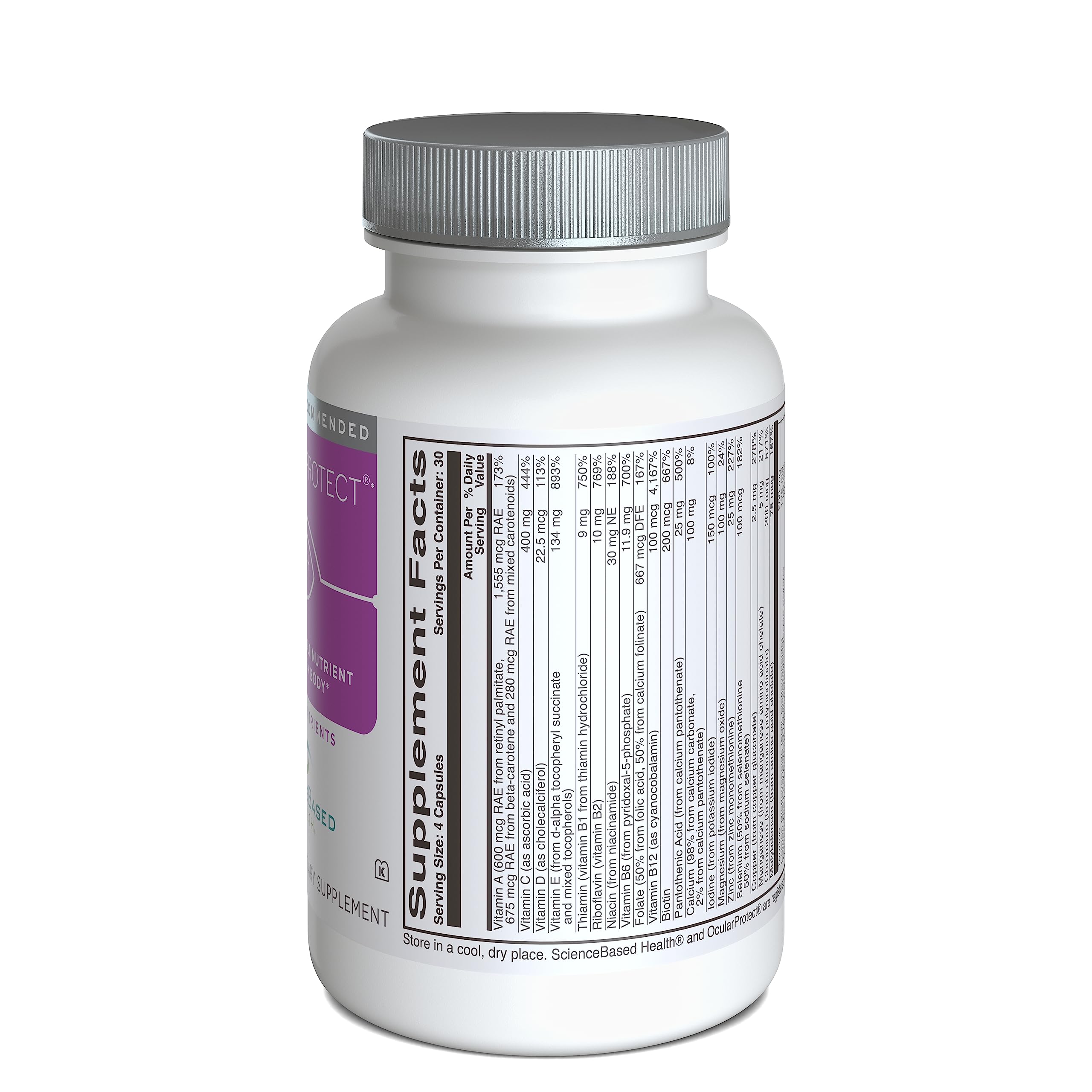 ScienceBased Health OcularProtect detalle de tableta que muestra textura y pureza