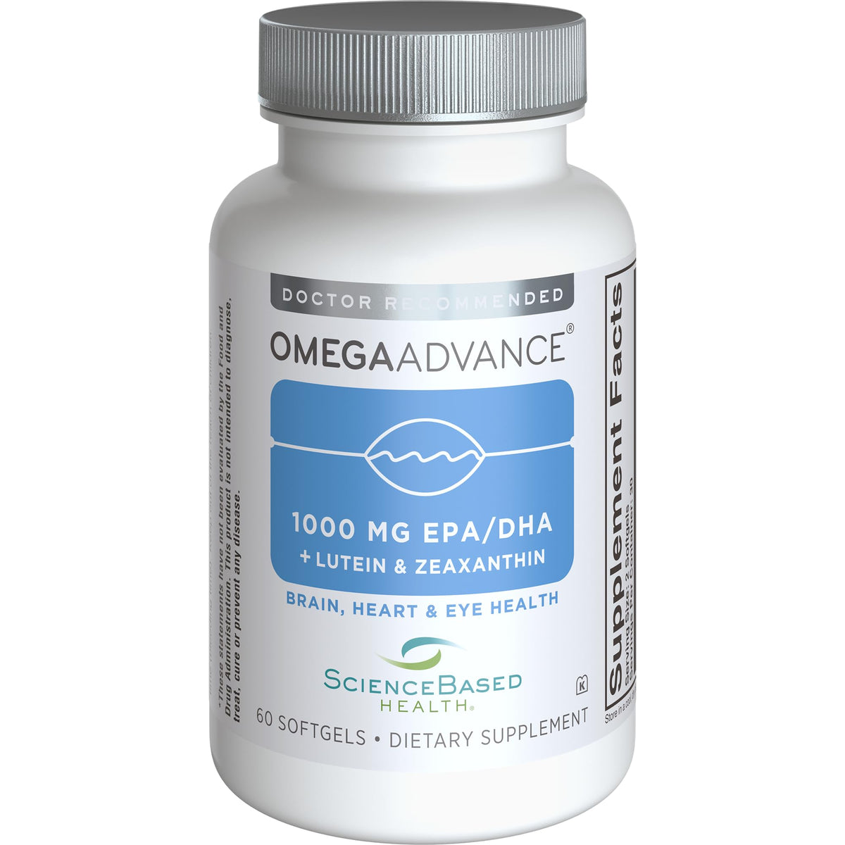 ScienceBased Health frasco frontal mostrando la etiqueta y beneficios