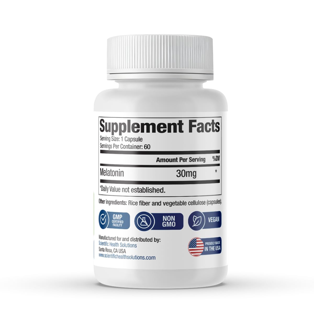Scientific Health Solutions empaque con sello cGMP para confianza en procesos