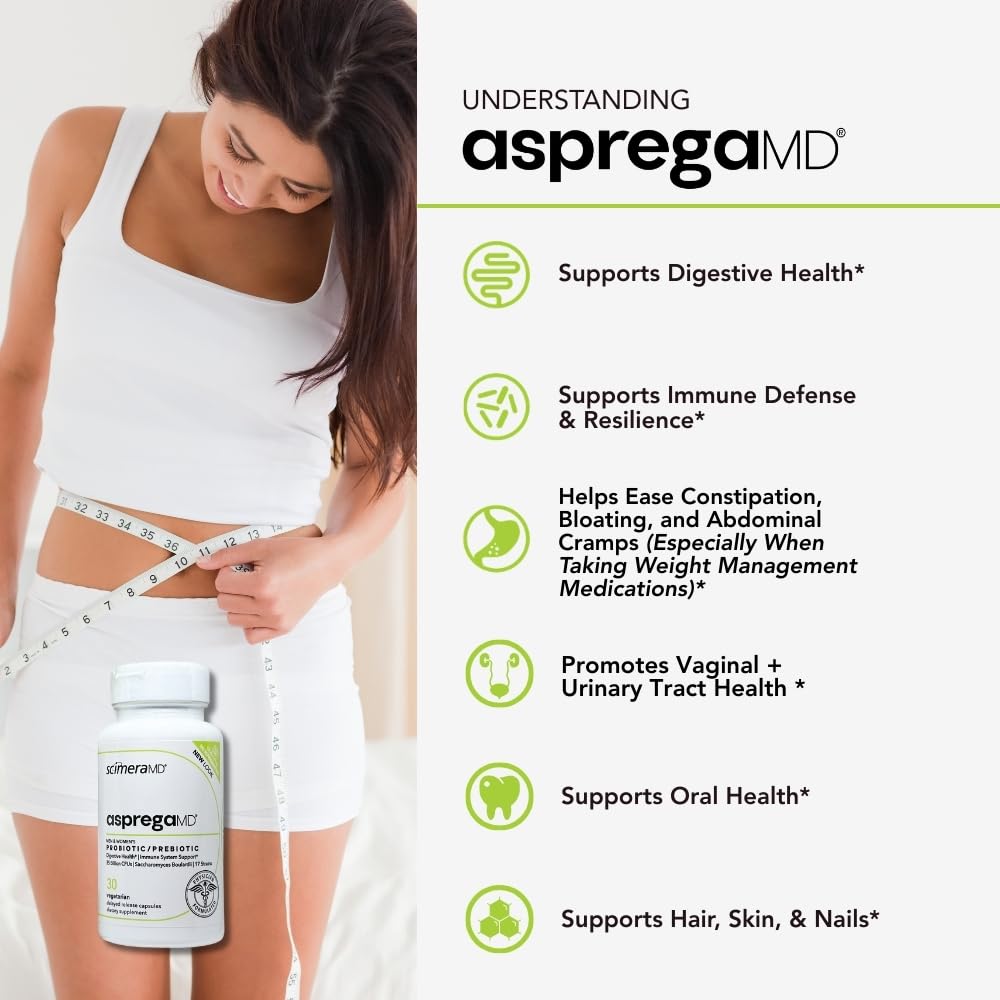 Scimera Bioscience etiqueta con lista de ingredientes y cepas probióticas