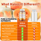 SCOLA ingredientes: semillas de calabaza y saw palmetto para apoyo combinado