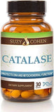 Script Essentials Suzy Cohen catalase frente del empaque con beneficios claros