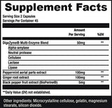 Sculpt Nation etiqueta con información de ingredientes y calidad