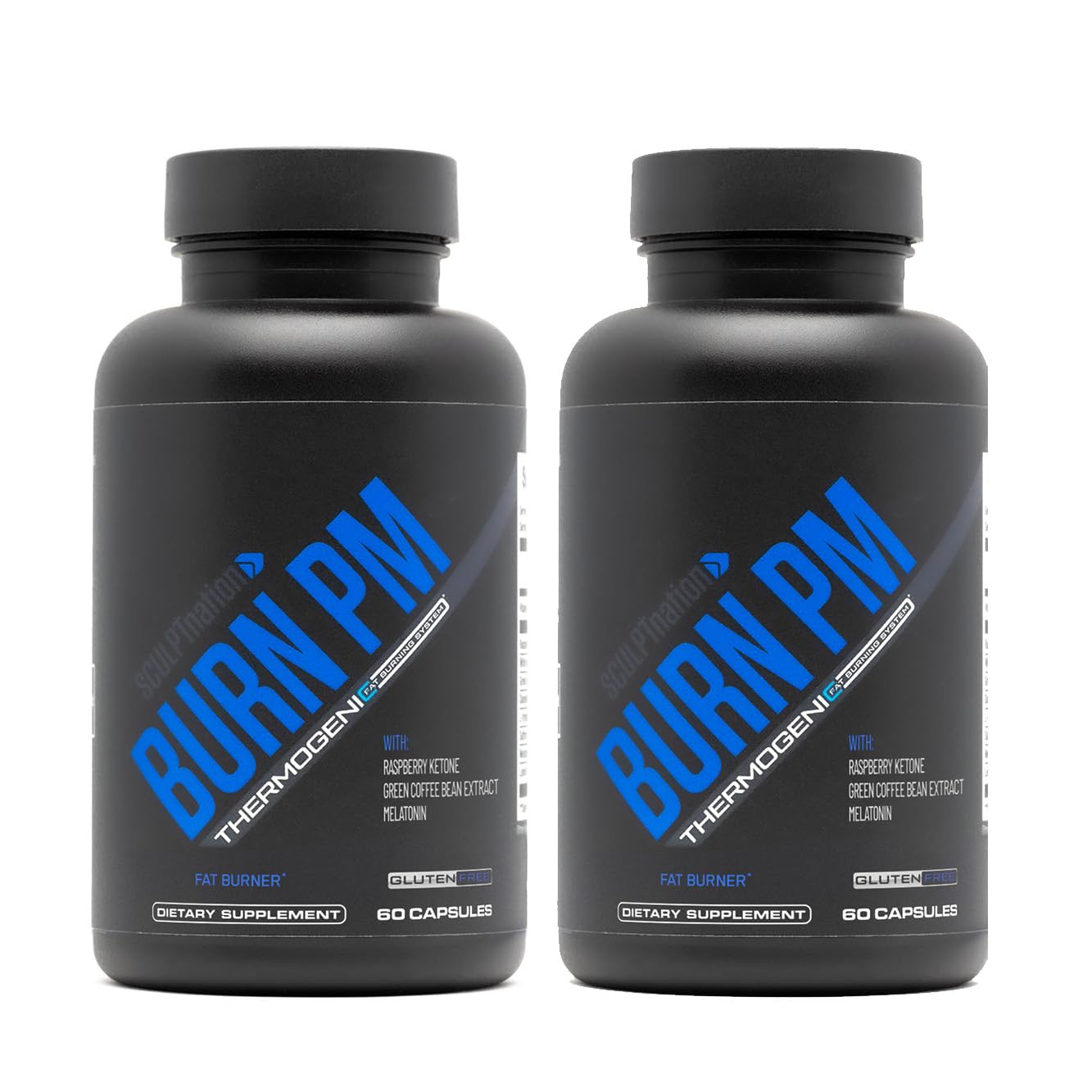 Sculpt Nation caja frontal mostrando diseño y ventaja para apoyo nocturno