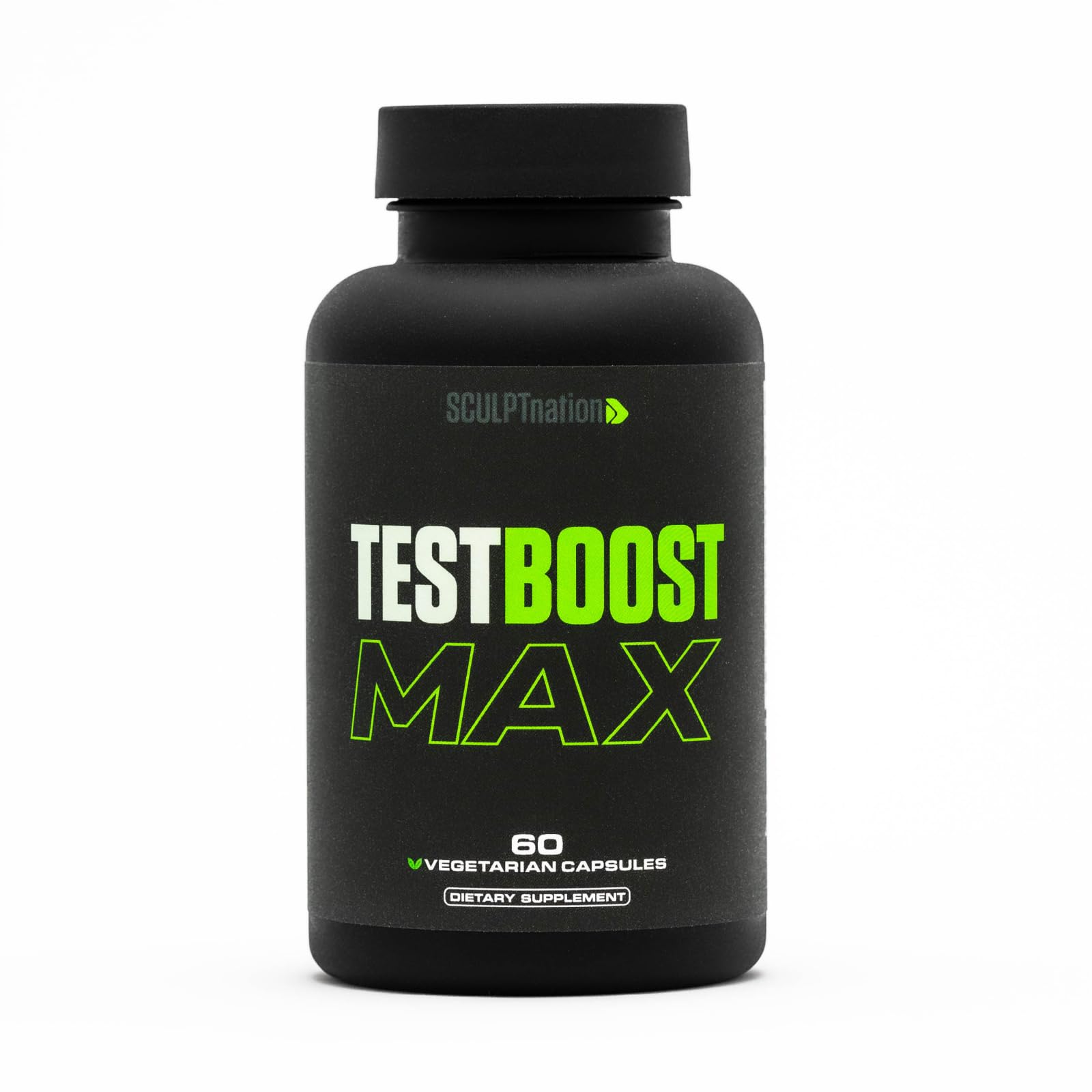 Sculpt Nation vista frontal del bote mostrando marca y beneficios visibles