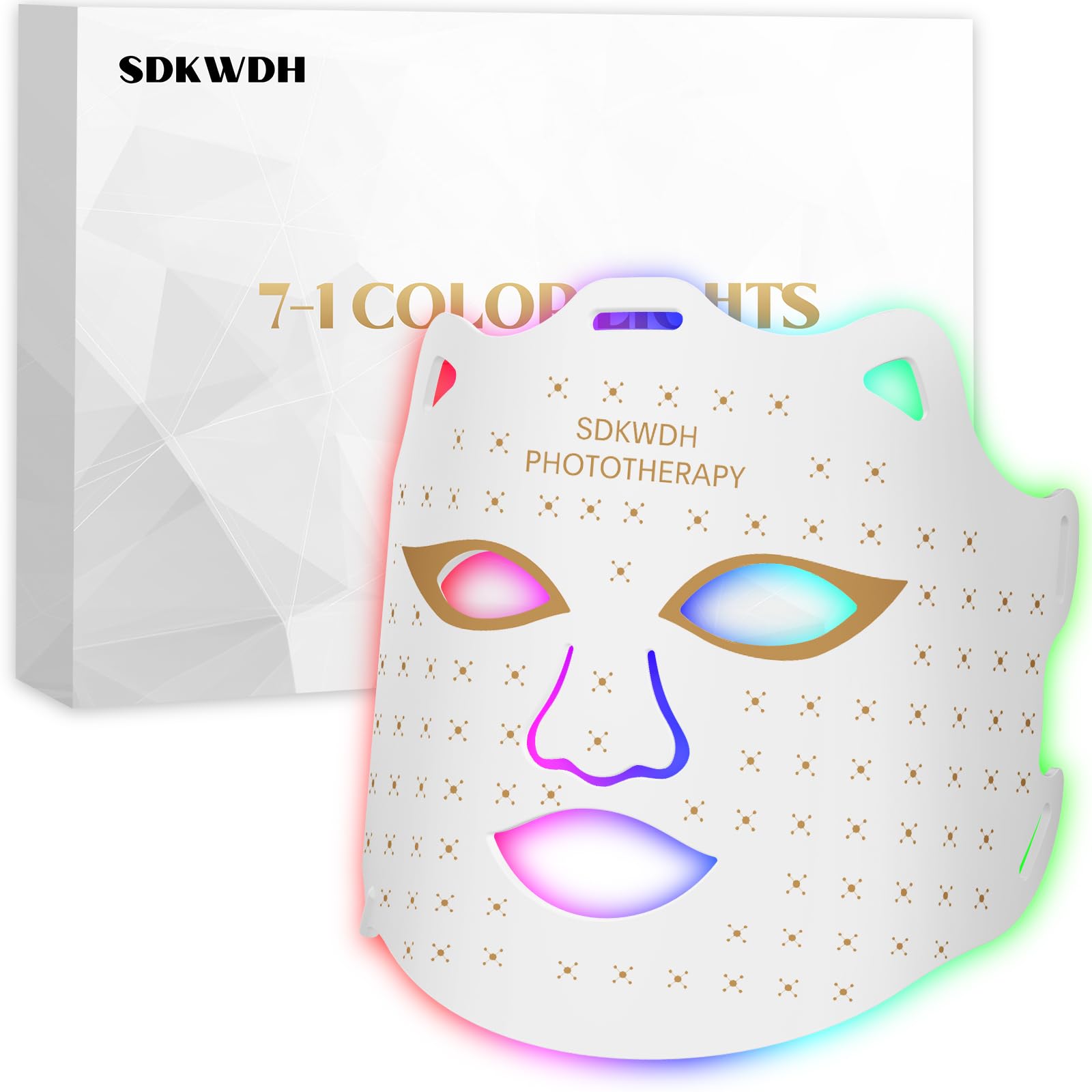 SDKWDH máscara frontal mostrando diseño ergonómico y comodidad