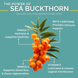 SEABUCKWONDERS gota de aceite de sea buckthorn mostrando pureza