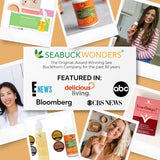 SEABUCKWONDERS etiqueta de producto enseñando lista de ingredientes clara