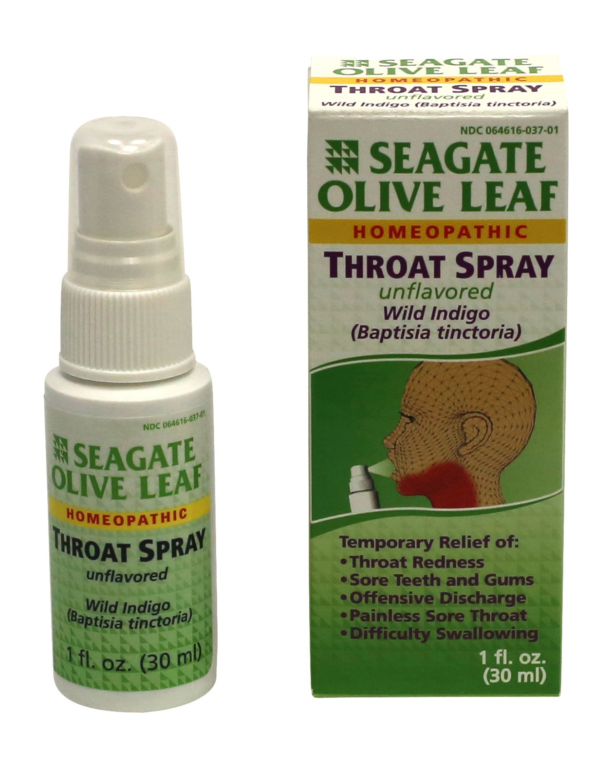 Seagate envase frontal del spray bucal 1 oz para alivio temporal