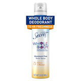Secret aerosol frontal Citrus & Melon mostrando envase y beneficio de frescura