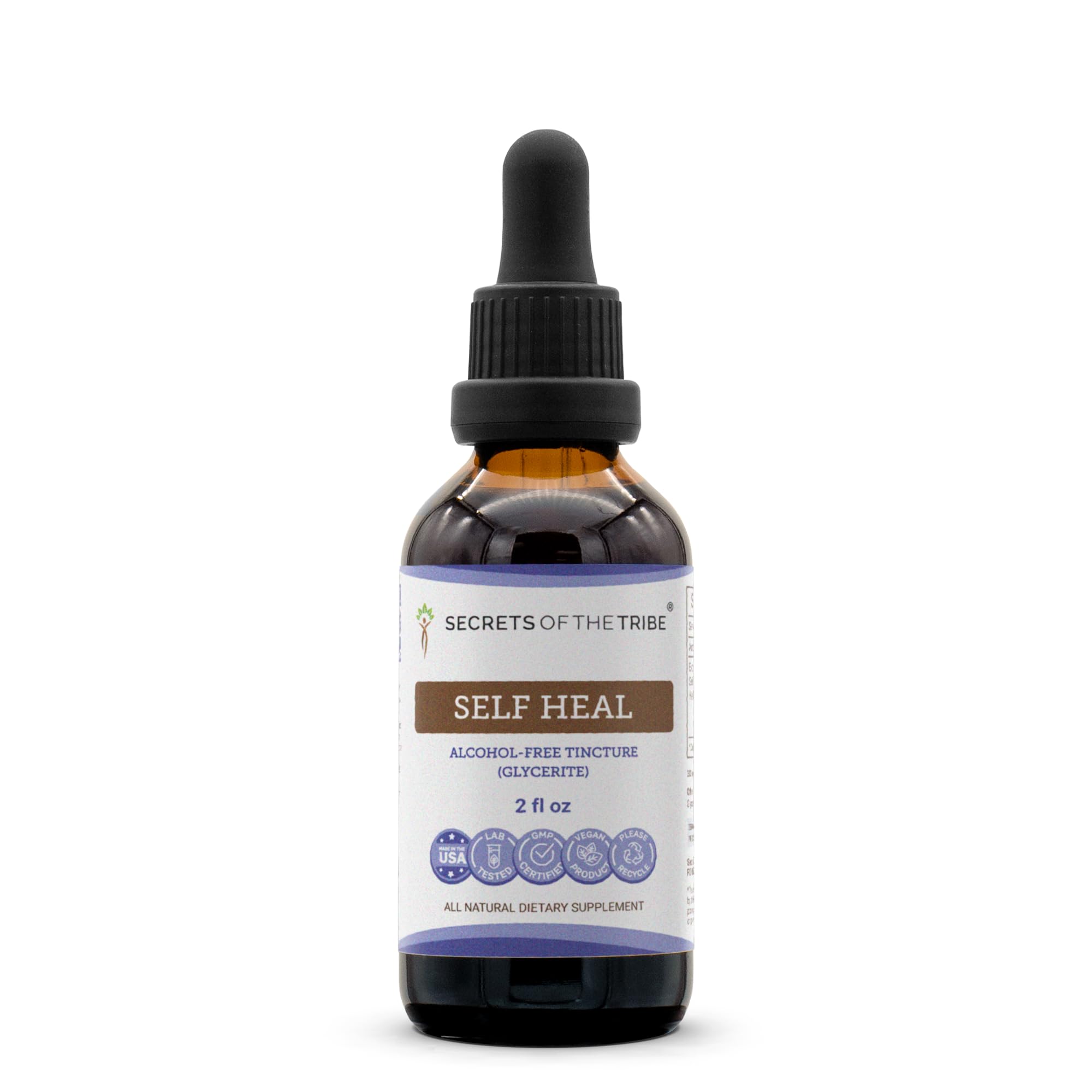 Secrets of the Tribe frasco frontal mostrando presentación de 2 fl oz y etiqueta clara