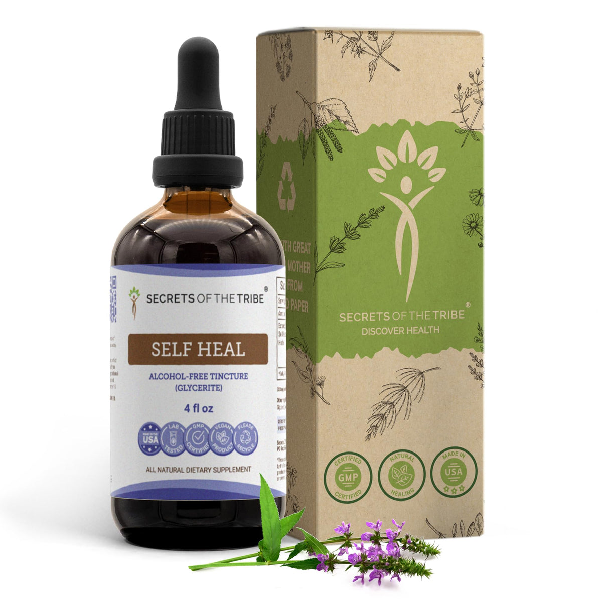 Secrets of the Tribe frasco frontal mostrando etiqueta y volumen, confianza en calidad